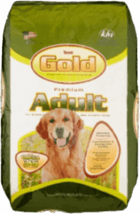 Tuffy Gold dog food bag
